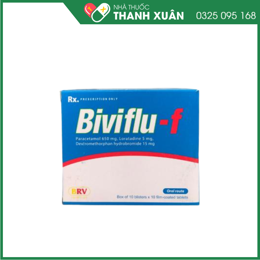 Thuốc Biviflu-F điều trị triệu chứng cảm cúm